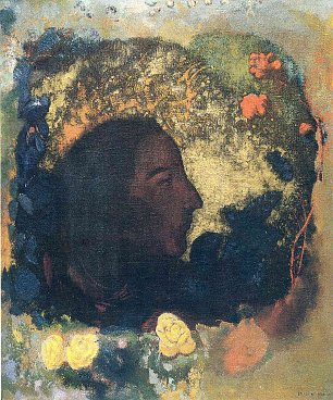 Odilon Redon black profile gauguin Wandbild
