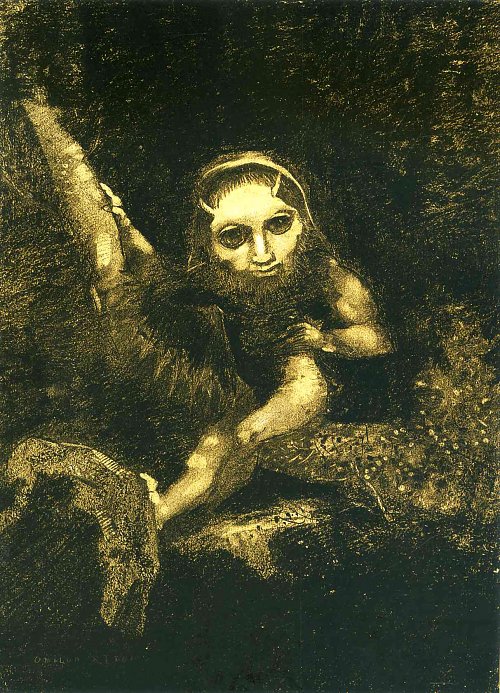 Odilon Redon caliban on a branch 1881 Wandbild