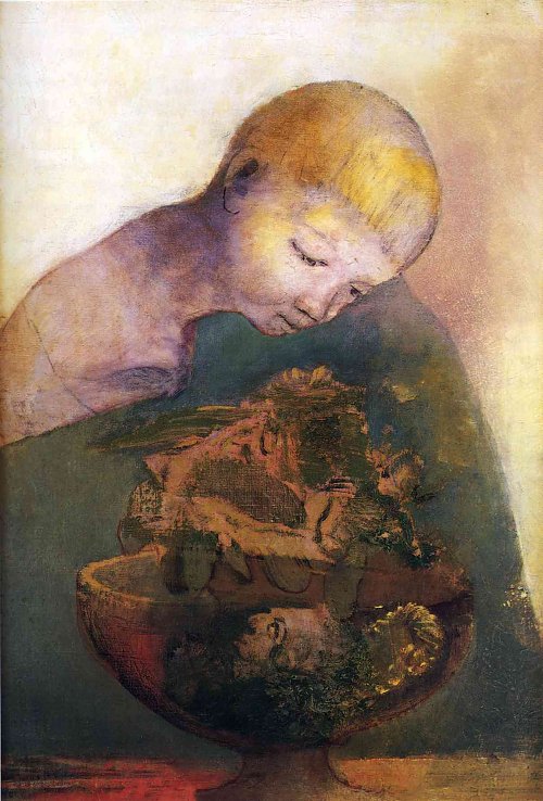 Odilon Redon cup of cognition Wandbild