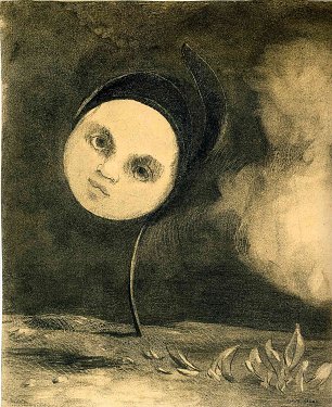 Odilon Redon head on a stem Wandbild