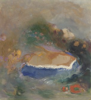 Odilon Redon la cape bleue sur les eaux Wandbild