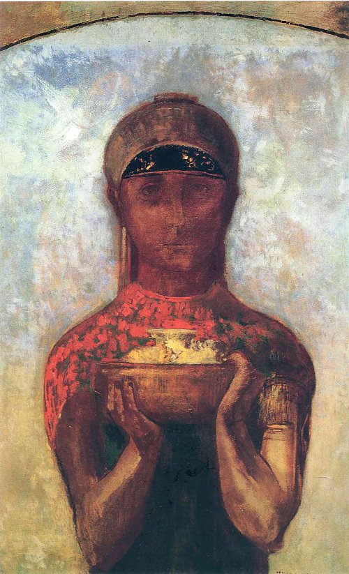 Odilon Redon the cup of mystery Wandbild