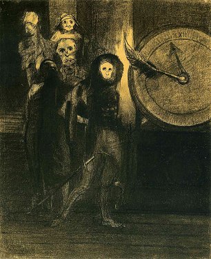 Odilon Redon the mask of the red death 1883 Wandbild
