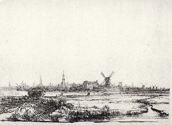 Rembrandt van Rijn Ansicht von Amsterdam
