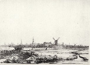 Rembrandt van Rijn Ansicht von Amsterdam Wandbild