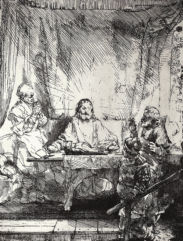 Rembrandt van Rijn Christus in Emmaus 3