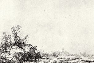 Rembrandt van Rijn Die Huetten am Kanal Wandbild