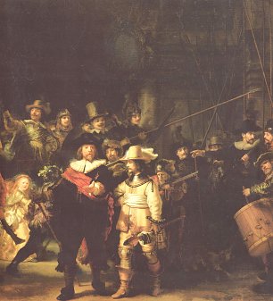 Rembrandt van Rijn Die Nachtwache Detail Wandbild