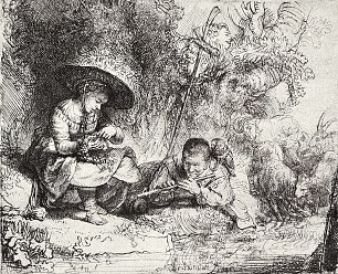 Rembrandt van Rijn Eulenspiegel Wandbild