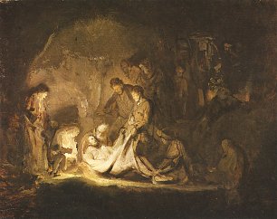 Rembrandt van Rijn Grablegung Christi 1 Wandbild