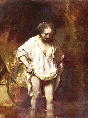 Rembrandt van Rijn Hendrickje badend Wandbild