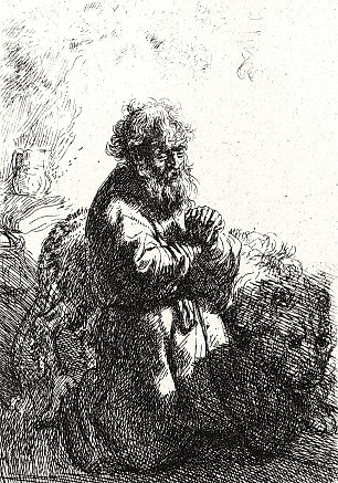 Rembrandt van Rijn Hl Hieronymus im Gebet 2 Wandbild