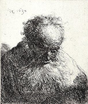 Rembrandt van Rijn Kopf eines Greises 2 Wandbild