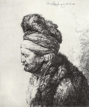 Rembrandt van Rijn Kopf eines Orientalen 1 Wandbild