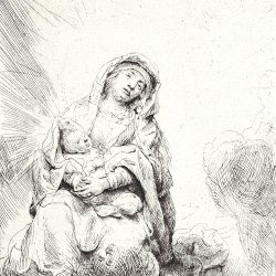 Rembrandt-van-Rijn-Madonna-in-den-Wolken
