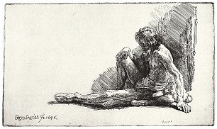 Rembrandt van Rijn Maennlicher Akt 1 Wandbild