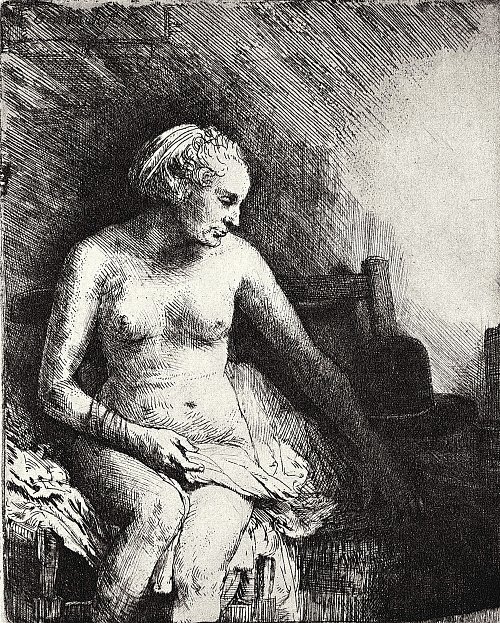 Rembrandt van Rijn Nackte Frau 2 Wandbild