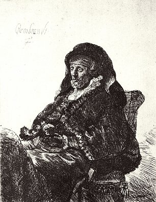 Rembrandt van Rijn Portrait der Mutter 5 Wandbild