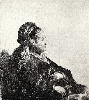 Rembrandt van Rijn Portrait der Mutter 6 Wandbild