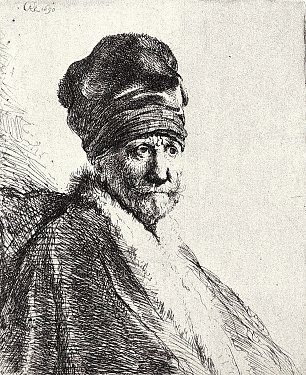 Rembrandt van Rijn Portrait eines Mannes 5 Wandbild