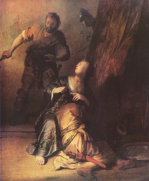 Rembrandt van Rijn Samson und Dalila Wandbild