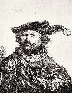 Rembrandt van Rijn SelbstPortrait 21 Wandbild