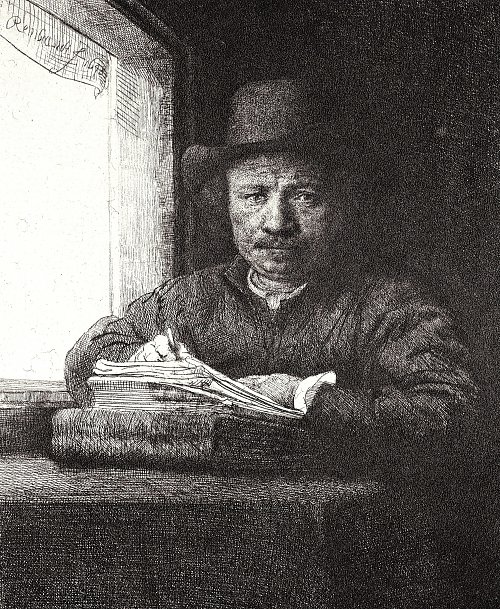 Rembrandt van Rijn SelbstPortrait 35 Wandbild