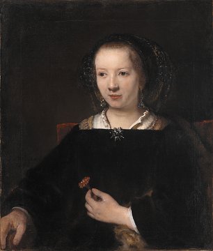 Rembrandt van Rijn Young Woman with a Carnation Wandbild