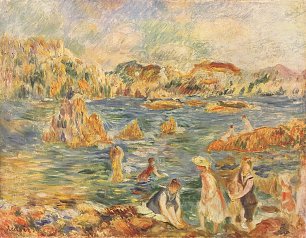 Auguste Renoir Am Strand von Guernesey Wandbild