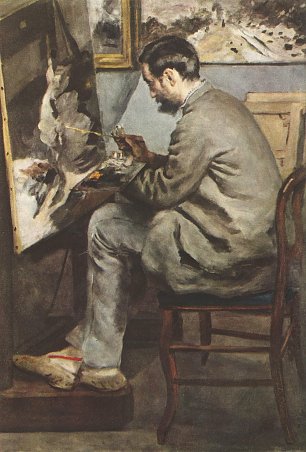 Auguste Renoir Der Maler Bazille im Atelier Wandbild