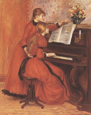 Auguste Renoir Die Klavierstunde Wandbild
