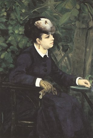 Auguste Renoir Frau mit Moewenfeder Wandbild