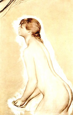 Auguste Renoir Frauenakt im Profil Wandbild