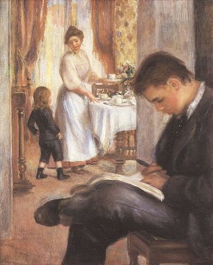 Auguste Renoir Fruehstueck bei Berneval Wandbild