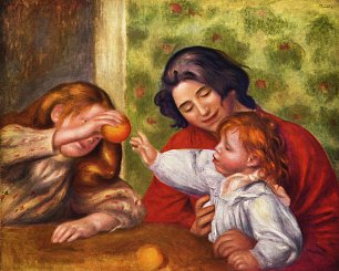 Auguste Renoir Gabrielle Jean und ein Maedchen Wandbild