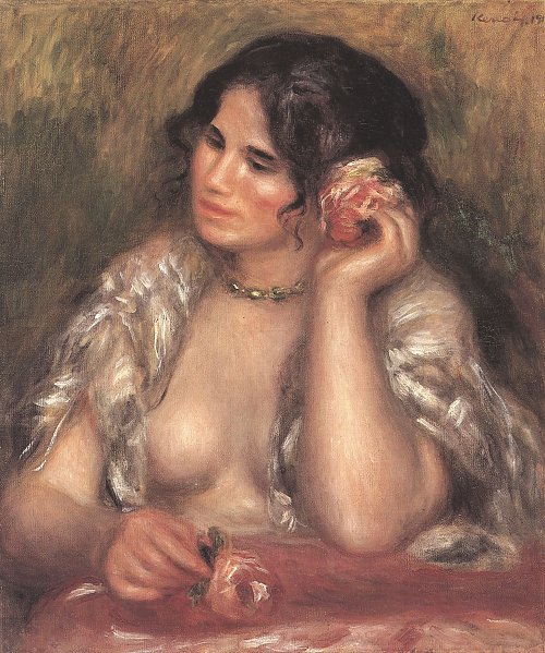 Auguste Renoir Gabrielle mit einer Rose Wandbild