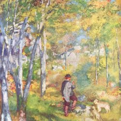 Auguste-Renoir-Junger-Mann-im-Wald-von-Fontainebleu