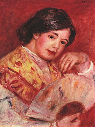 Auguste Renoir Junges Maedchen mit Faecher Wandbild