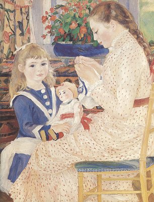 Auguste Renoir Kindernachmittag in Wargemont Detail Wandbild