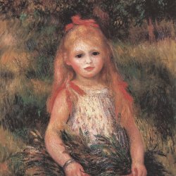 Auguste-Renoir-Kleines-Maedchen-traegt-Blumen