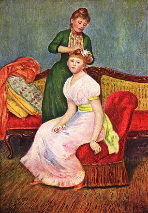 Auguste Renoir La Coiffure Wandbild