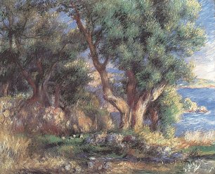Auguste Renoir Landschaft bei Menton Wandbild