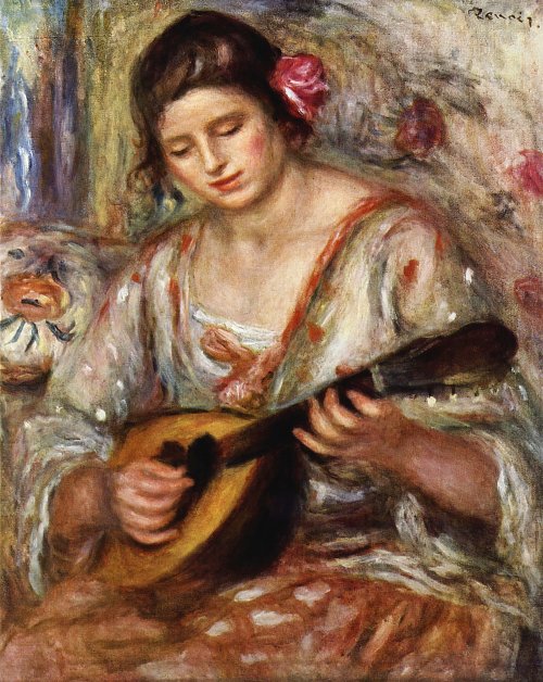 Auguste Renoir Maedchen mit Mandoline Wandbild