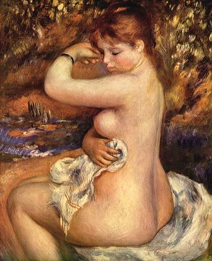 Auguste Renoir Nach dem Bade Wandbild