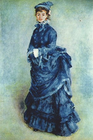 Auguste Renoir Pariser Maedchen die Dame in Blau Wandbild