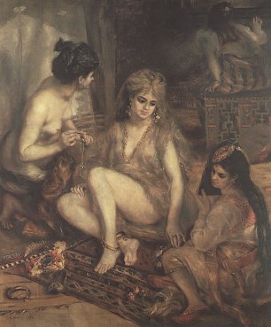 Auguste Renoir Pariserin in algerischen Kleidern Wandbild