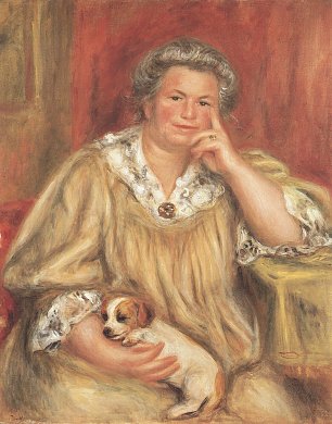 Auguste Renoir Portrait von Madame Renoir mit Bob Wandbild