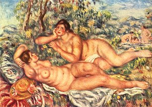Auguste Renoir Ruhe nach dem Bad Wandbild