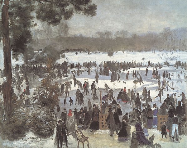 Auguste Renoir Schlittschuhlaeufer in dem Bois de Bologne Wandbild