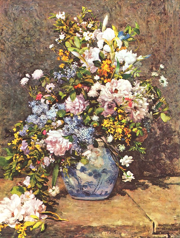 Auguste Renoir Stillleben mit grosser Blumenvase Wandbild kaufen